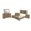 Ensemble de chambre à coucher grand lit, éclairage DEL, chêne brun, 4 pièces avec 2 NS, commode-137636189-137636191