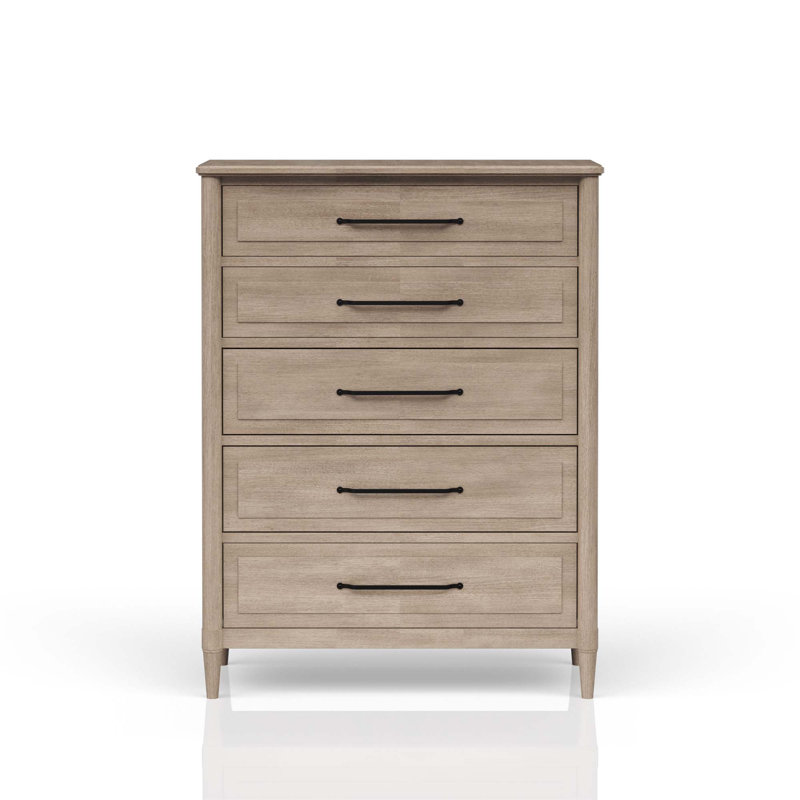 Commode 5 tiroirs finition sable