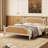 Traditional Style Rattan Bed Frame,No Box Spring Needed-1372140696-1372140701