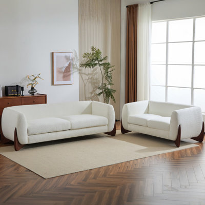Mariyan Boucle Upholstered 3-seater Sofa and Loveseat