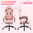 High-Back Adjustable Video Gaming Chair Ergonomic PC & Racing Game Chair with Footrest-419103348
