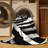 Machine Washable Pantelis Sleek & Chic Modern Arc Rug in Black – Black Binding-2068641699