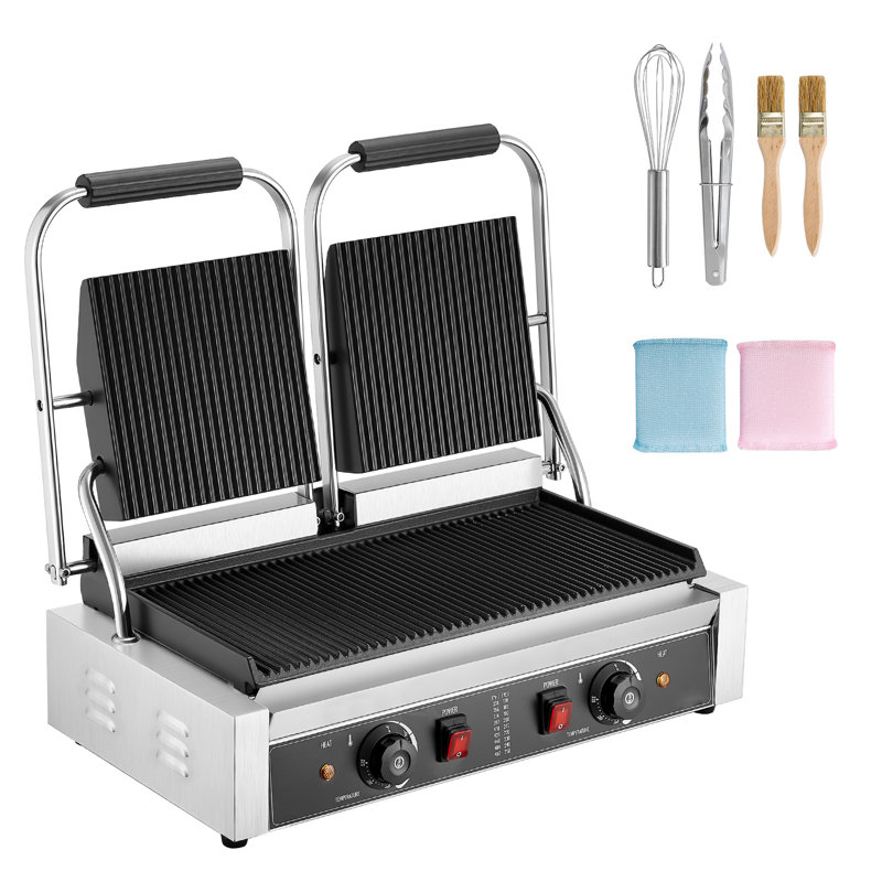 Plaque chauffante commerciale pour barbecue 19 x 9 po Panini