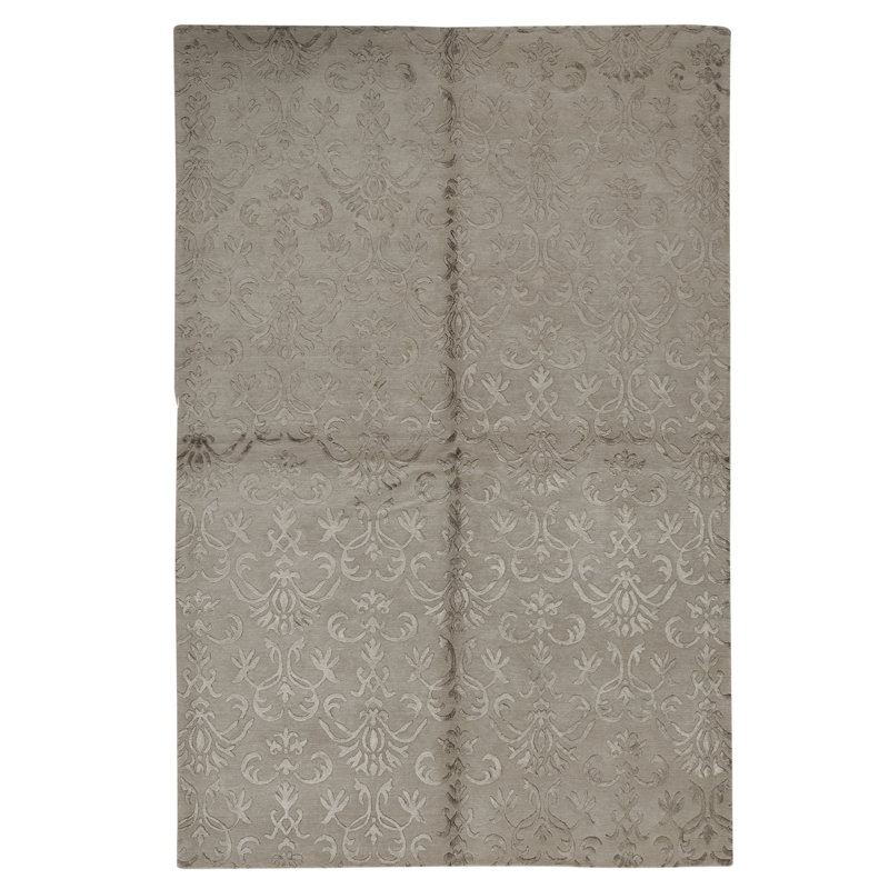 Himalayan Hand Woven Wool Damask Area Rug