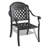 3-Piece Set Of Cast Aluminum Patio Furniture With Red Cushions-1945165070