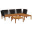  Garden Lounge Set Solid Acacia Wood & Rope Sofa Outdoor Furniture Patio