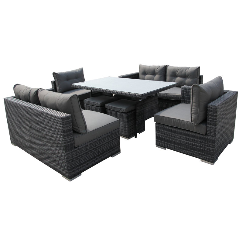 Ibhidh Luxury Sofa Dining Set, Grey