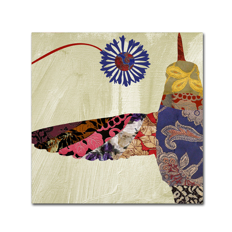 «Hummingbird Brocade I» par Jadaya, impression sur toile tendue, H 24 po x l 24 po x P 2 po
