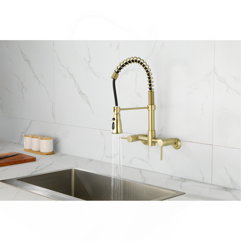 3 Functions Wall Mounted Bridge Kitchen Faucet