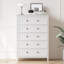 Commode 5 tiroirs pour chambre à coucher, commode de 42 po de hauteur avec poignées dorées, armoire de rangement moderne en bois pour le salon et le placard, noir-1981208768