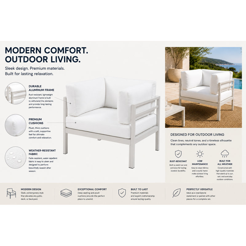 Cloud Chair, Grey, White