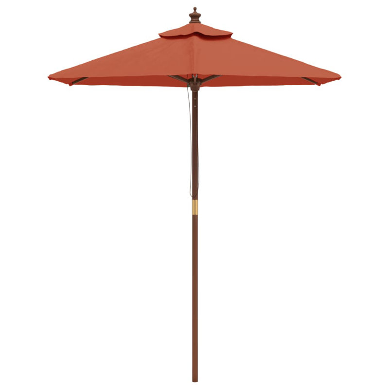 Aslyn Market Parasol, 231cm H x 196cm W x 196cm D, Terracotta