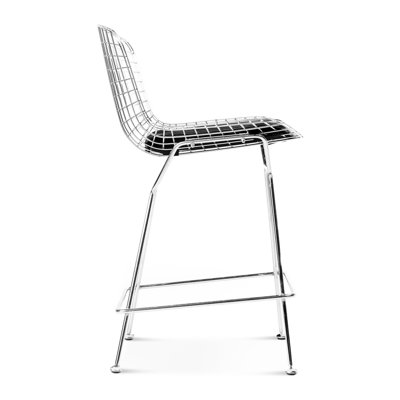 De deux tabourets de bar avec une structure finie, une base en acier inoxydable poli n ° 304, un coussin en cuir PU, une apparence classique et élégante, des matériaux de feu, une profondeur de produit de 21 po, un siège à hauteur de 42,4 po, un look, un ensemble de 41 lb