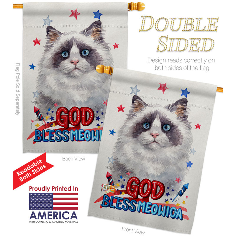 Drapeau de maison patriotique en polyester 3 faces 2 x 2 pi