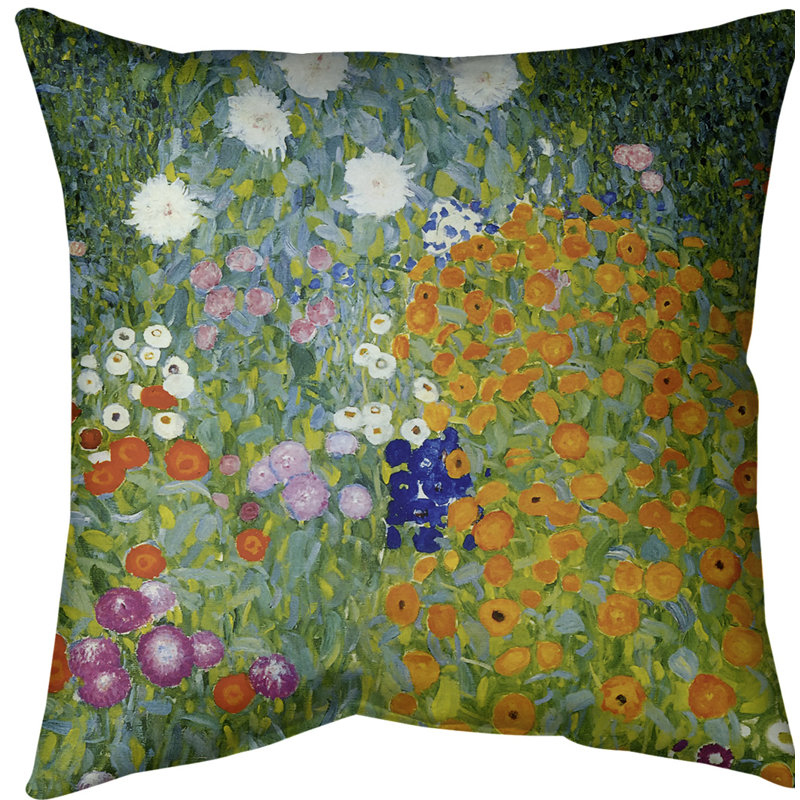 Coussin blumengarten, 20 po x 20 po, Sergé de coton