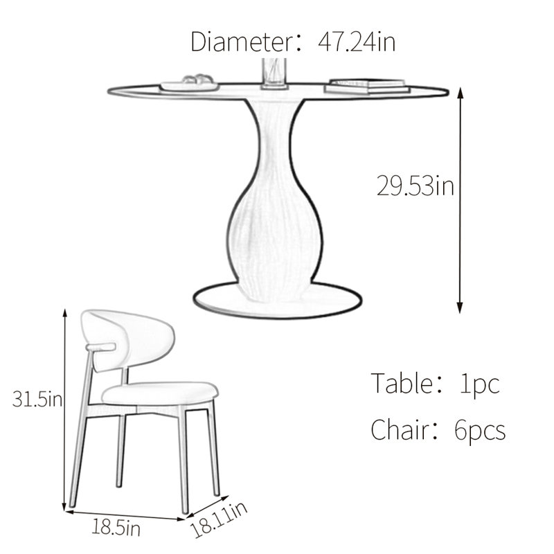 Kerlin, H 29,53 po x L 47,24 po x l 47,24 po, Blanc