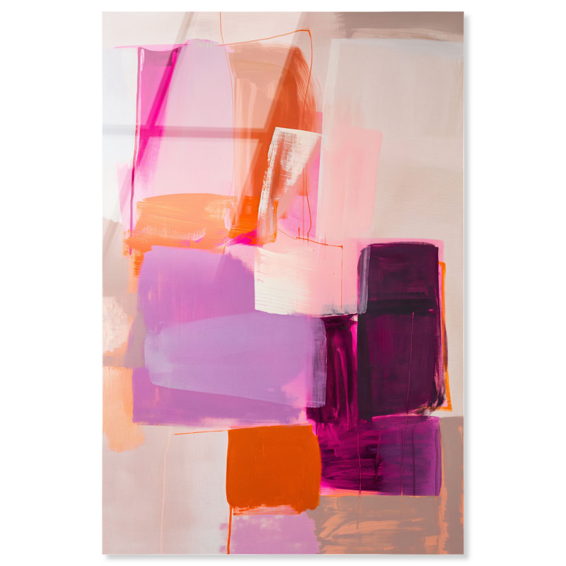 Bold Foundations I High-Gloss Frameless Acrylic Glass Wall Art Abstract Print by Oliver Gal, Ready to Hang, 10 x 15