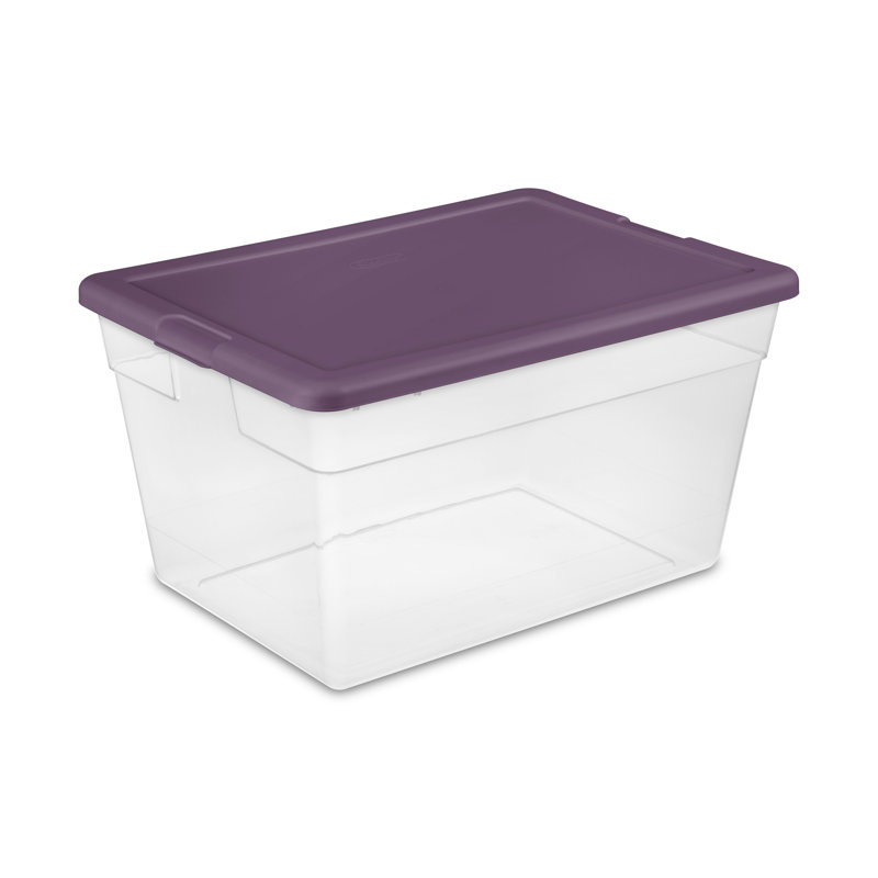 Sac de rangement en plastique 56 pte, Transparent / bleu marine