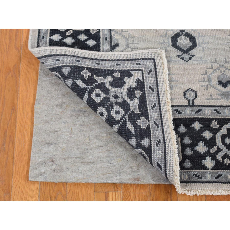 Tapis crème en laine noué à la main 6 pi x 9 pi 5288C943C7F14D10868B644586C44BA7
