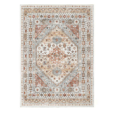 Crafters & Weavers Serapi Collection Area Rug Ultra Soft Washable Rug, Non Slip, Indoor, Stain Resistant Rugs for Living Room Bedroom Vintage Home Decor (8' x 10')