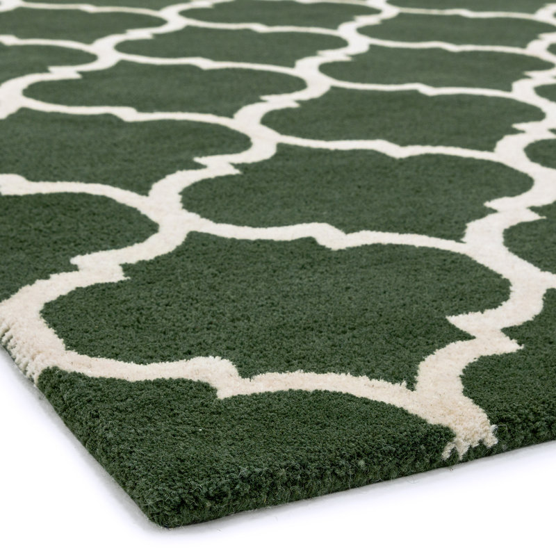 Reina Geometric Wool Hand Woven Area Rug, Rectangle 80 x 150cm