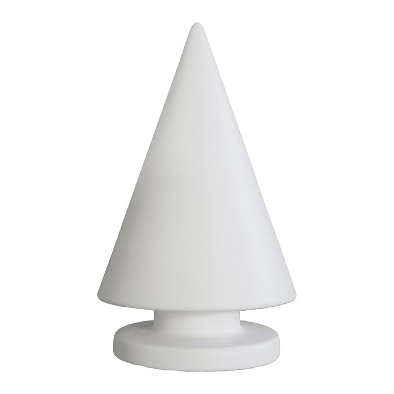 Arbre de Noël en céramique taupe, Blanc, H 9,45 po x l 5,51 po x P 5,51 po