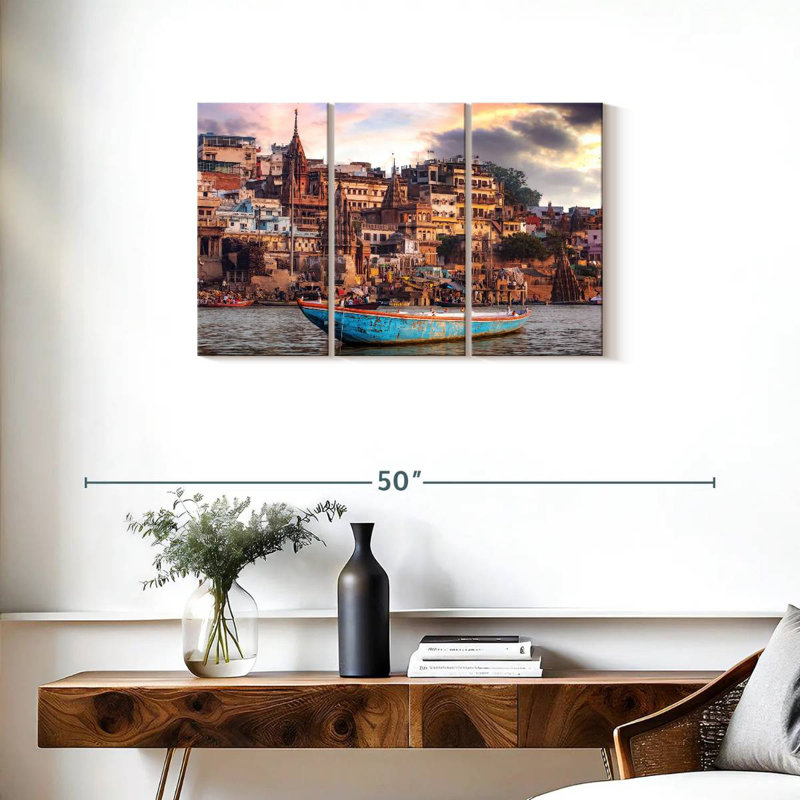 Lilie Scenic Manikarnika Ghat, 20" H x 33" W