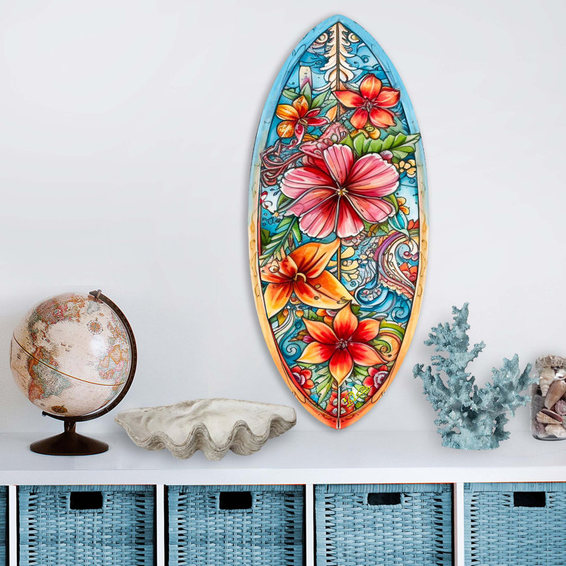Surfboard Wall Décor, 36" H x 12" W x 1" D
