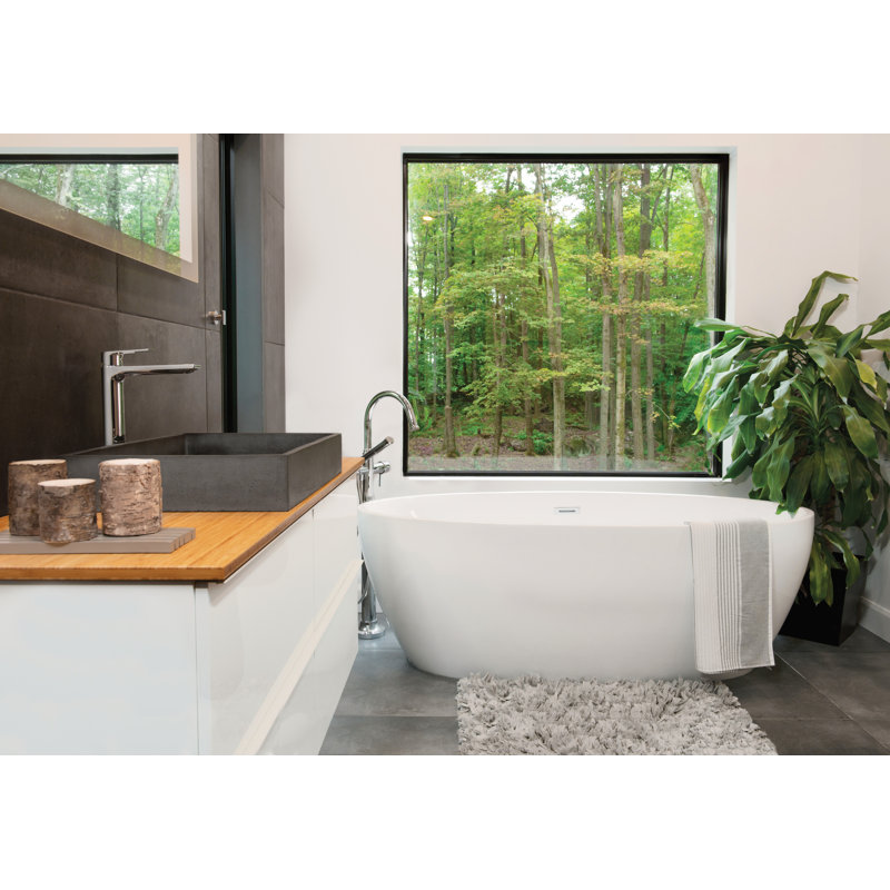 Robinet de lavabo haut à poignée simple Fresk, Chrome