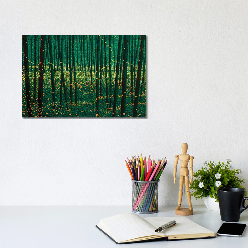 Lightning Bugs - Wrapped Canvas Print, 20.32 cm H x 30.48 cm W