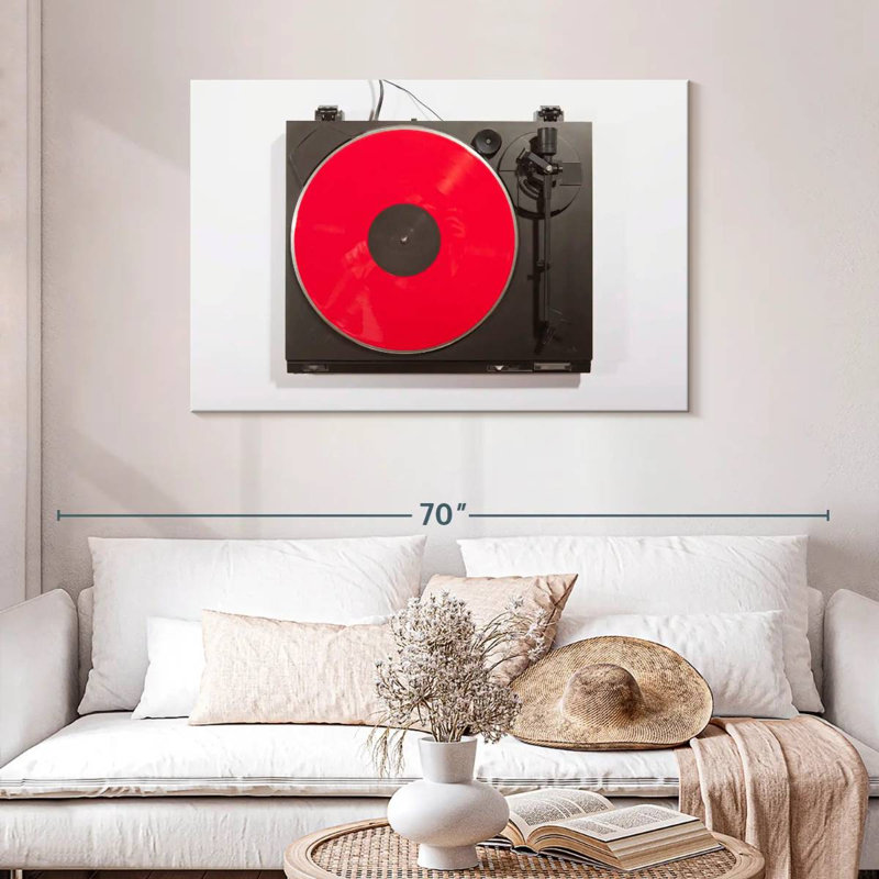 Tourne-disque rouge vif Abarca, H 30 po x l 45 po