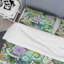 Cachemire vert floral - ensemble de housse de couette abstrait - microfibre de polyester-1571012792