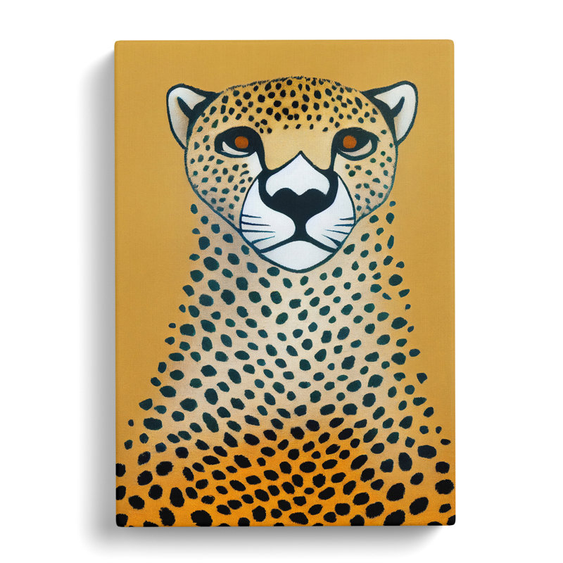 Cheetah Suprematism - Wrapped Canvas, 50cm H x 35cm W x 3cm D
