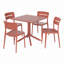 Ensemble repas carré pour 4 personnes-244289335