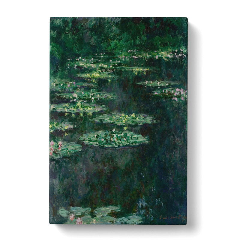Water Lilies Lily Pond Vol.29 by Claude Monet - Wrapped Canvas Painting, 60cm H x 40cm W x 3cm D