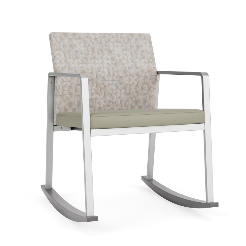 Chaise berçante Gansett, Argent, Vinyle Patriot Plus Bordeaux