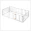 Structure de lit simple en bois avec clôture et porte-1488942192