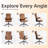25.6 Inch Adjustable Armrest Dual Purpose Leg Swivel Office Chair With Spikes-749801919