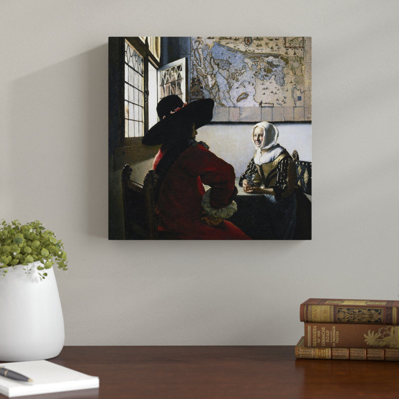Officer and Laughing Girl' by - Wall Art, 35cm H x 35cm W