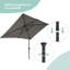 Parasol de marché éclairé 6 pi x 9 pi Krol-585260792