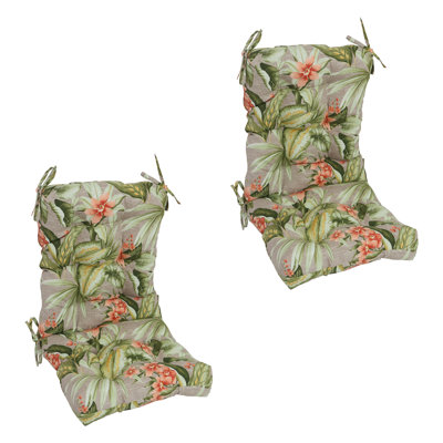 Coussins de chaise d'extérieur capitonnés (ensemble de 2)