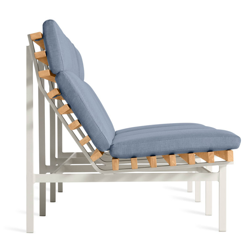 Perch Outdoor 3 - Seat Patio Sofa, Sunbrella Haze, White