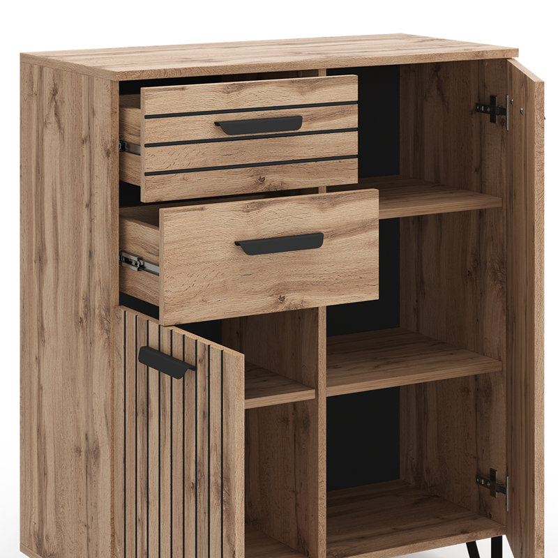 Kaylene 80 cm W Chest of 2 Drawers