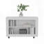 Chariot de table 37,4 pouces avec six tablettes et roulettes - blanc