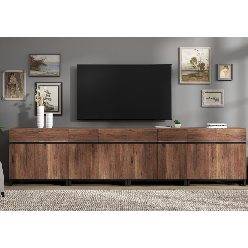 Aadam 63' W Storage Credenza, Brun, 30.6"H x  125.9"L x 15.6"W