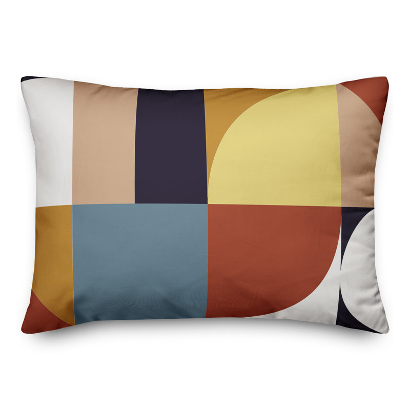 Geometric Outdoor Reversible Throw Pillow