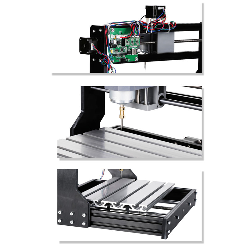 Genmitsu Black Acrylic and PVC CNC Router Kit with 300x180x45mm Working Area