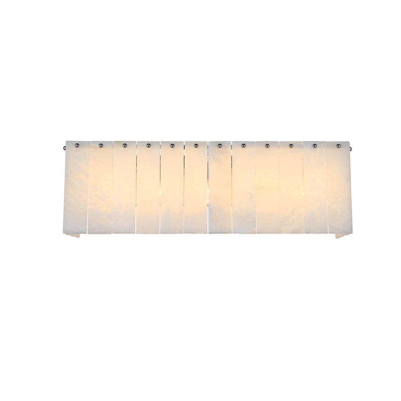 Applique murale en albâtre 24,5 pouces Rios, 5 lumières, H 8 po x l 24,5 po x P 6,5 po, Chrome chrome
