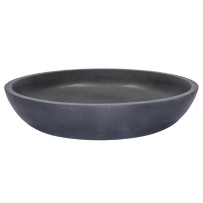 Eden Bath 16.9'' Black Stone Circular Bathroom Sink