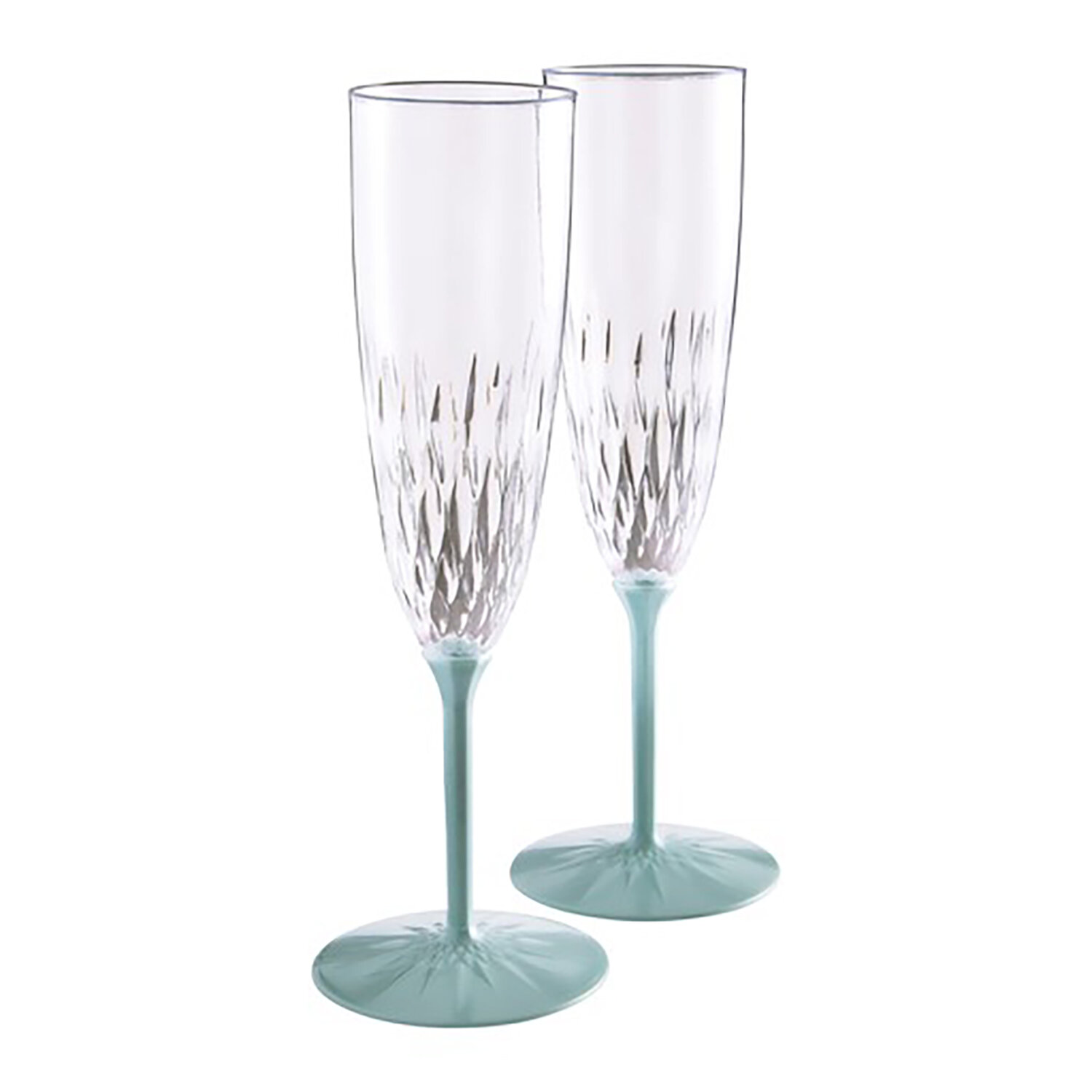 40 PC Disposable Champagne Flutes 4 oz Wine Wedding Party Clear Plastic Glasses